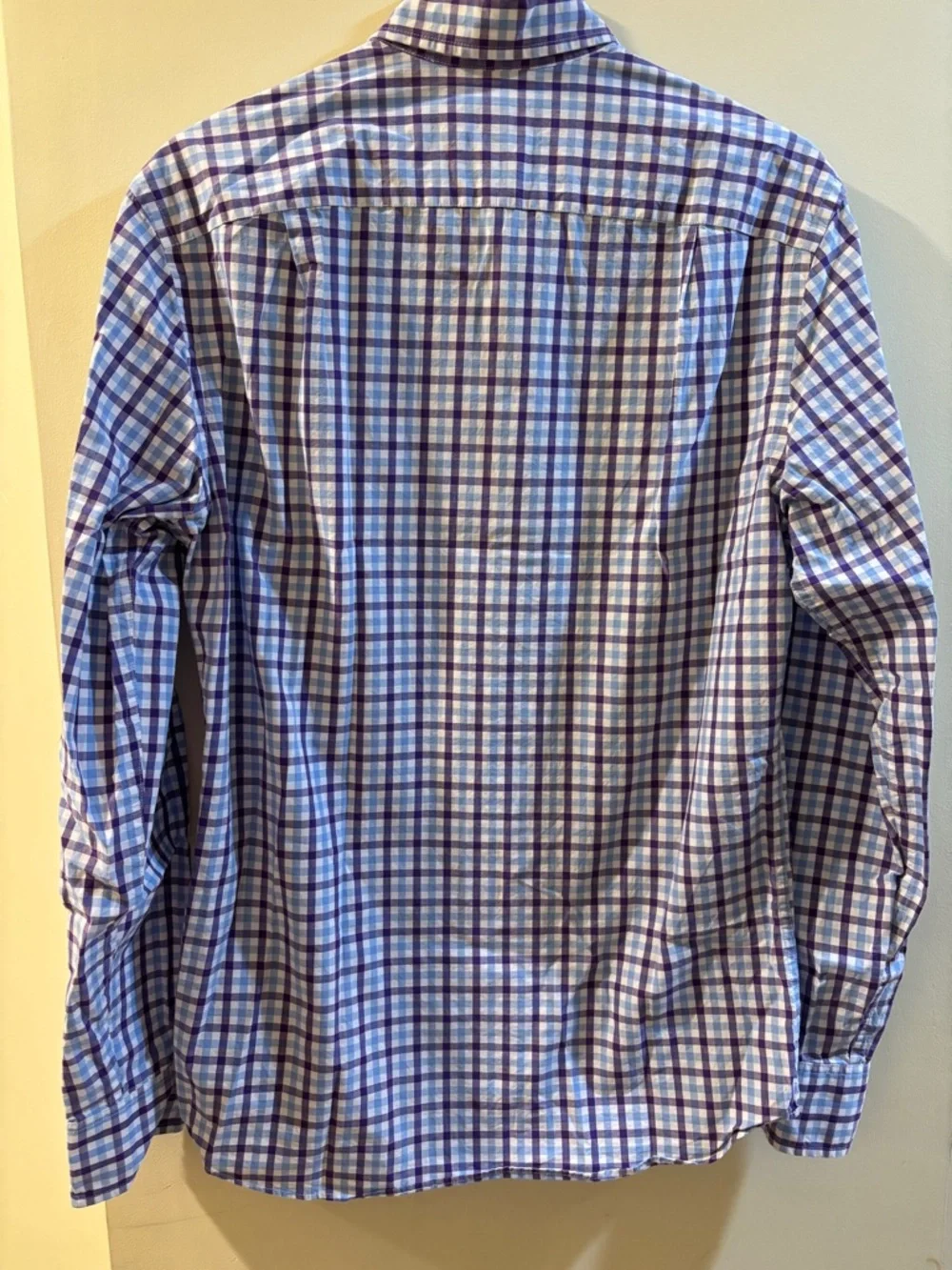 J. Crew Plaid Button-Down Shirt in Blue and Purple Plaid‎ size S Slimfit
